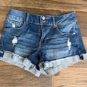 Altar'd State Blue Distressed Jean Shorts, size 25